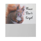 Vergiss nicht Eichhörnchen Notizblock (Vorderseite)