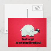 Vergiss nicht, ein gutes Frühstück zu essen! Postkarte (Vorne/Hinten)