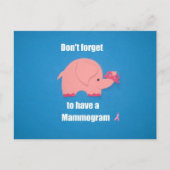 Vergiss nicht, ein Mammogramm zu machen. Postkarte (Vorderseite)