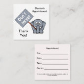 Vergiss nicht, einen Termin zu vereinbaren (Vorne/Hinten)