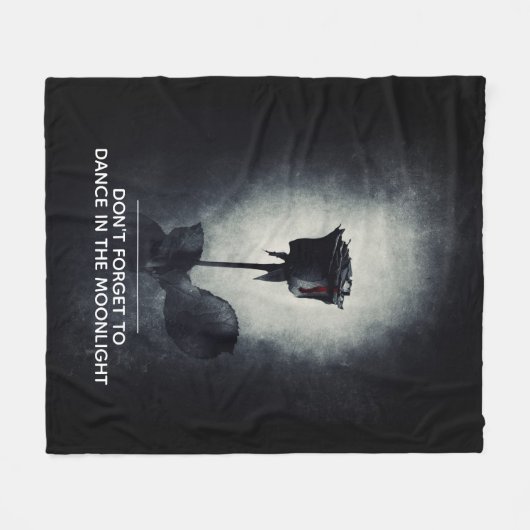 Vergiss nicht, im Mondschein zu tanzen Fleecedecke (Vorderseite (Horizontal))