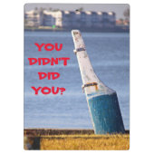 Vergiss nicht ... klemmbrett (Rückseite)