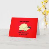 Vergiss nicht: Kümmere dich gut um dich! Karte (Gelbe Blume)