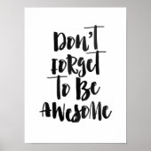 Vergiss nicht, phantastisch zu sein poster (Vorne)