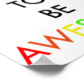 Vergiss nicht, Phantastisches Poster zu sein (Ecke)