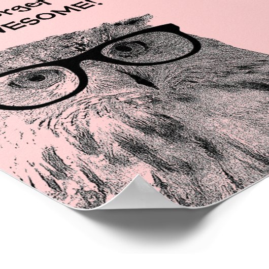 Vergiss nicht, phantastisches Zitat-Eule-Poster zu Poster (Ecke)