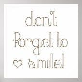 Vergiss nicht, Poster zu lächeln (Vorne)