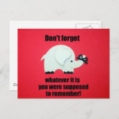 Vergiss nicht... postkarte (Vorne/Hinten)