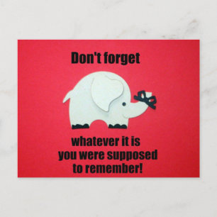 Vergiss nicht... postkarte