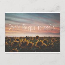 Vergiss nicht, Postkarte zu lächeln