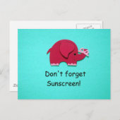 Vergiss nicht Sonnencreme! Postkarte (Vorne/Hinten)