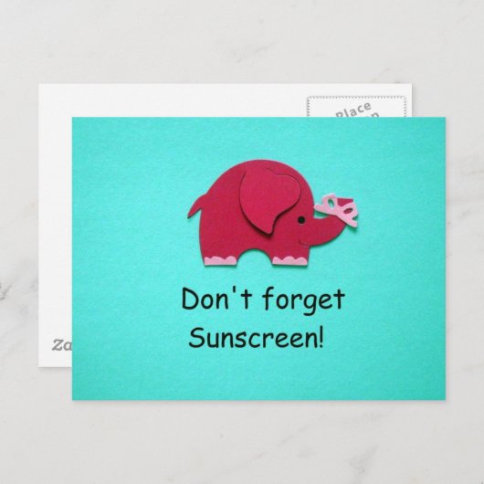 Vergiss nicht Sonnencreme! Postkarte (Vorne/Hinten)