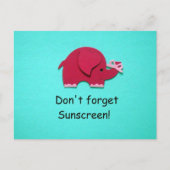 Vergiss nicht Sonnencreme! Postkarte (Vorderseite)