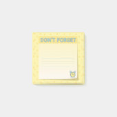 "Vergiss nicht" Sticky Notes Post-it Klebezettel (Vorderseite)