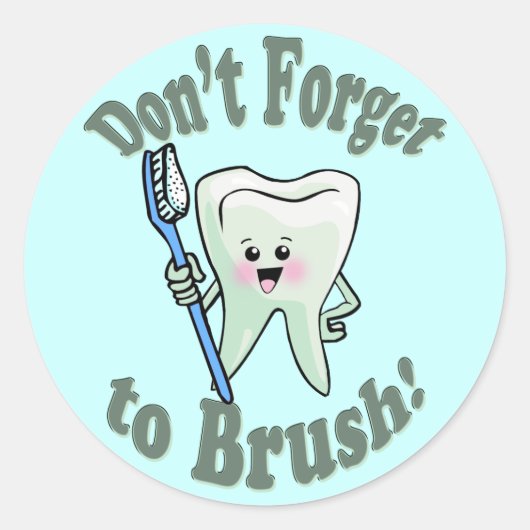 Vergiss nicht zu brush runder aufkleber (Vorderseite)