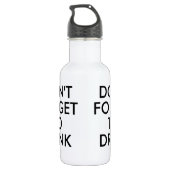 Vergiss nicht zu trinken | Funny Spaß Waterflasche Edelstahlflasche (Rückseite)