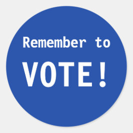 Vergiss nicht zu wählen! Aufkleber