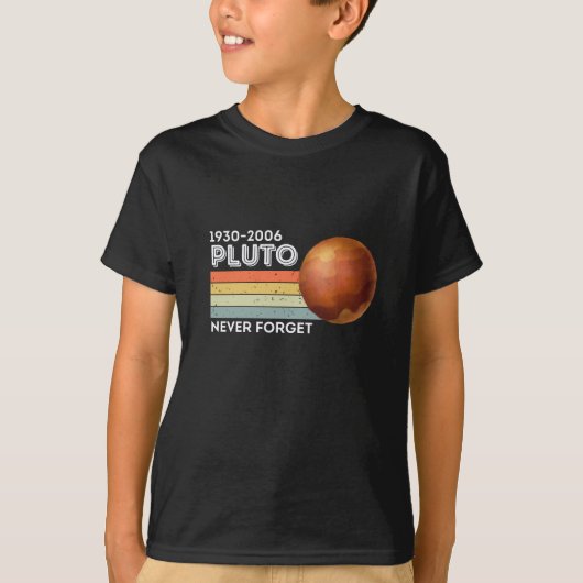 Vergiss nie das Pluto-Shirt. Retrostil T-Shirt (Vorderseite)
