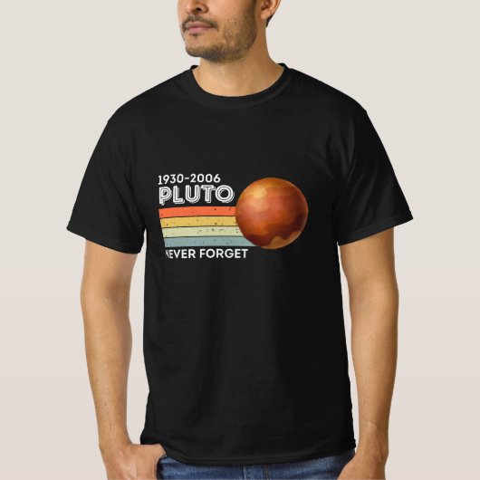 Vergiss nie das Pluto-Shirt. Retrostil T-Shirt (Vorderseite)