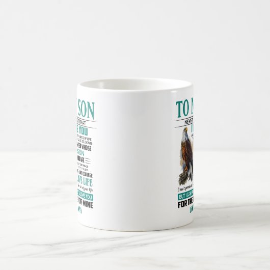 Vergiss nie, dass ich dir mein Sohn Liebe gebe Kaffeetasse (Mittel)