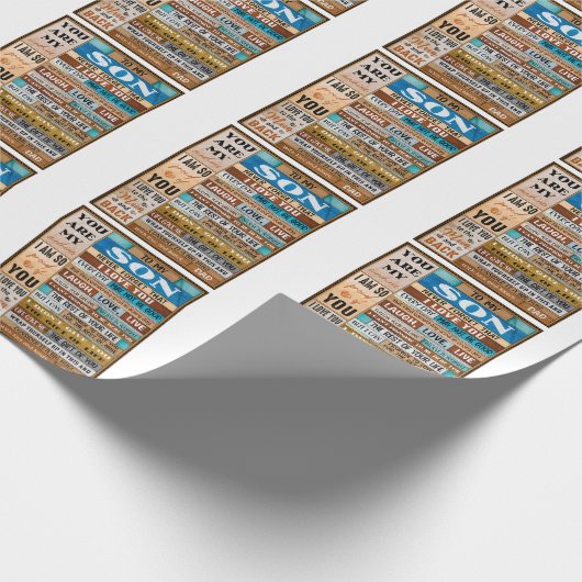 Vergiss nie, dass ich Liebe U - Vater zu Sohn Geschenkpapier (Ecke)