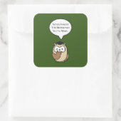 Vergiss nie den Unterschied, den du Niedlich gemac Quadratischer Aufkleber (Tasche)