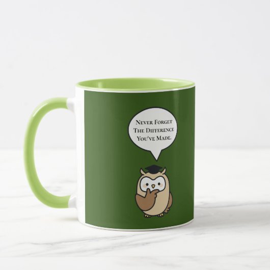 Vergiss nie den Unterschied, den du Niedlich gemac Tasse (Links)