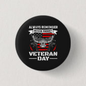 Vergiss nie den Veteran Day Button (Vorderseite)
