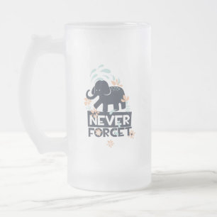 Vergiss nie Elefanten Mattglas Bierglas