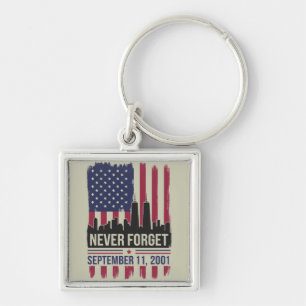 Vergiss Nie September 11 2001 Gedenktag USA Schlüsselanhänger