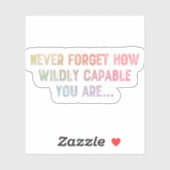 Vergiss nie, wie willig du bist aufkleber (Blatt)