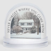 Vergiss nie, woher du gekommen bist - Zuhause Keep Schneekugeln (Vorderseite)