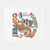 Vergiss Nüsse, Kaffee! - Gemütlicher, gemütlicher  Fleecedecke (Vorderseite (Horizontal))