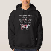 Vergiss Oma Shark Im A Oma Cow Moo Moo Hoodie (Vorderseite)