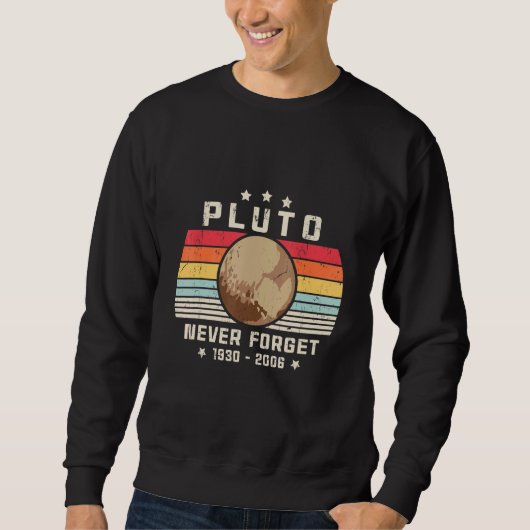 Vergiss Pluto nie. Retrostil, Wissenschaft Sweatshirt (Vorderseite)