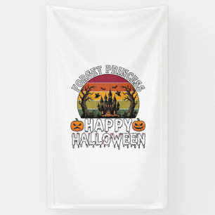 Vergiss Prinzessin Frohe Halloween Geisterhaus Pum Banner