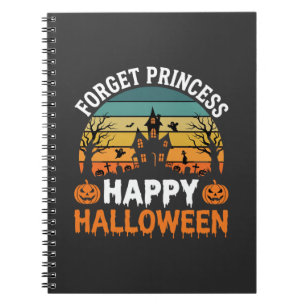 Vergiss Prinzessin Glückliches Halloween Spukhaus Notizblock