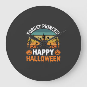 Vergiss Prinzessin Happy Halloween Spukhaus Desi Große Wanduhr