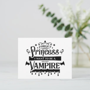 Vergiss Prinzessin, ich will ein Vampir sein Postkarte