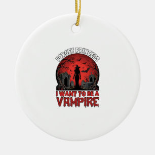 Vergiss Prinzessin Will Vampire Halloween_1 Keramik Ornament