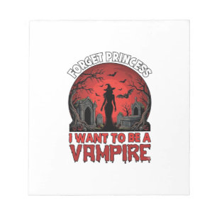 Vergiss Prinzessin Will Vampire Halloween_1 Notizblock