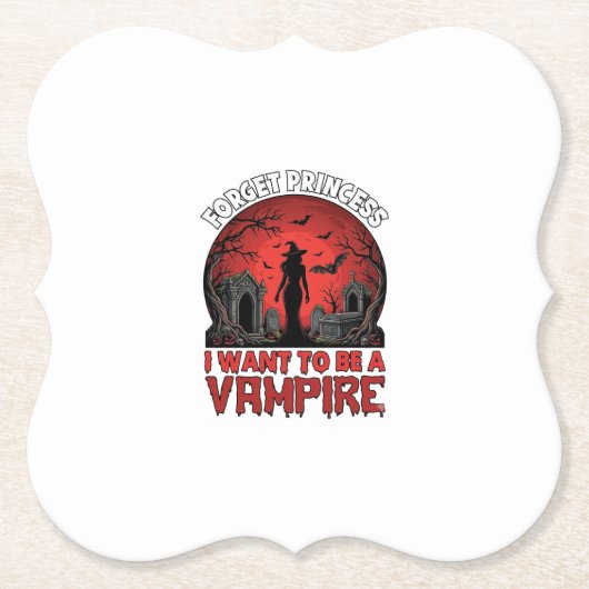 Vergiss Prinzessin Will Vampire Halloween sein_1 Untersetzer (Vorderseite)
