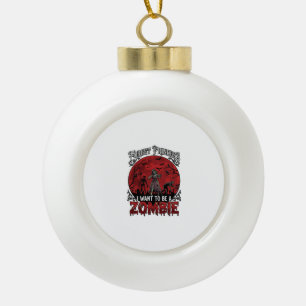 Vergiss Prinzessin Zombie Blutmond Friedhof Fleder Keramik Kugel-Ornament