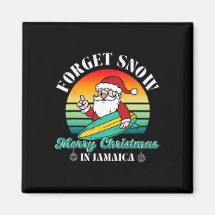 Vergiss Schnee Frohe Weihnachten in Jamaika Lustig Magnet