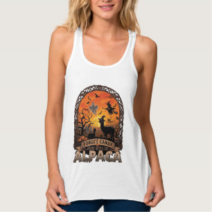Vergiss Süßigkeiten, gib mir einfach Alpaka Hallow Tank Top