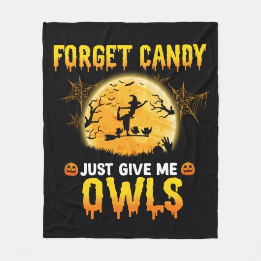 Vergiss Süßigkeiten, gib mir einfach ein Hexengesc Fleecedecke (Vorderseite)