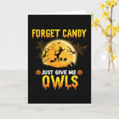 Vergiss Süßigkeiten, gib mir einfach ein Hexengesc Karte (Gelbe Blume)