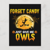 Vergiss Süßigkeiten, gib mir einfach ein Hexengesc Postkarte (Vorderseite)