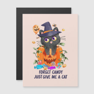 Vergiss Süßigkeiten, gib mir einfach eine Katze. Magnetkarte
