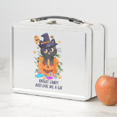 Vergiss Süßigkeiten, gib mir einfach eine Katze. Metall Brotdose (Beispiel)